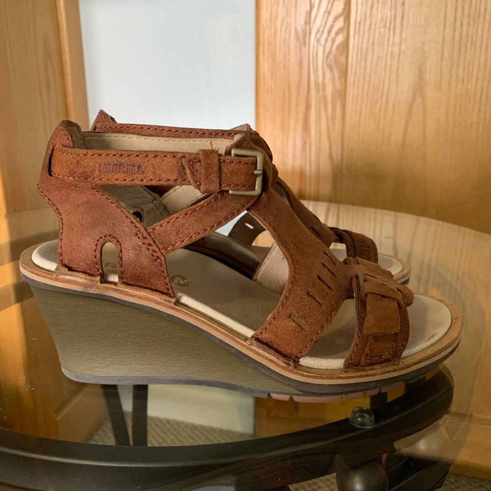 Merrell boho wedges EUC